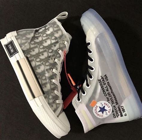 dior transparent converse|how much are Dior Converse.